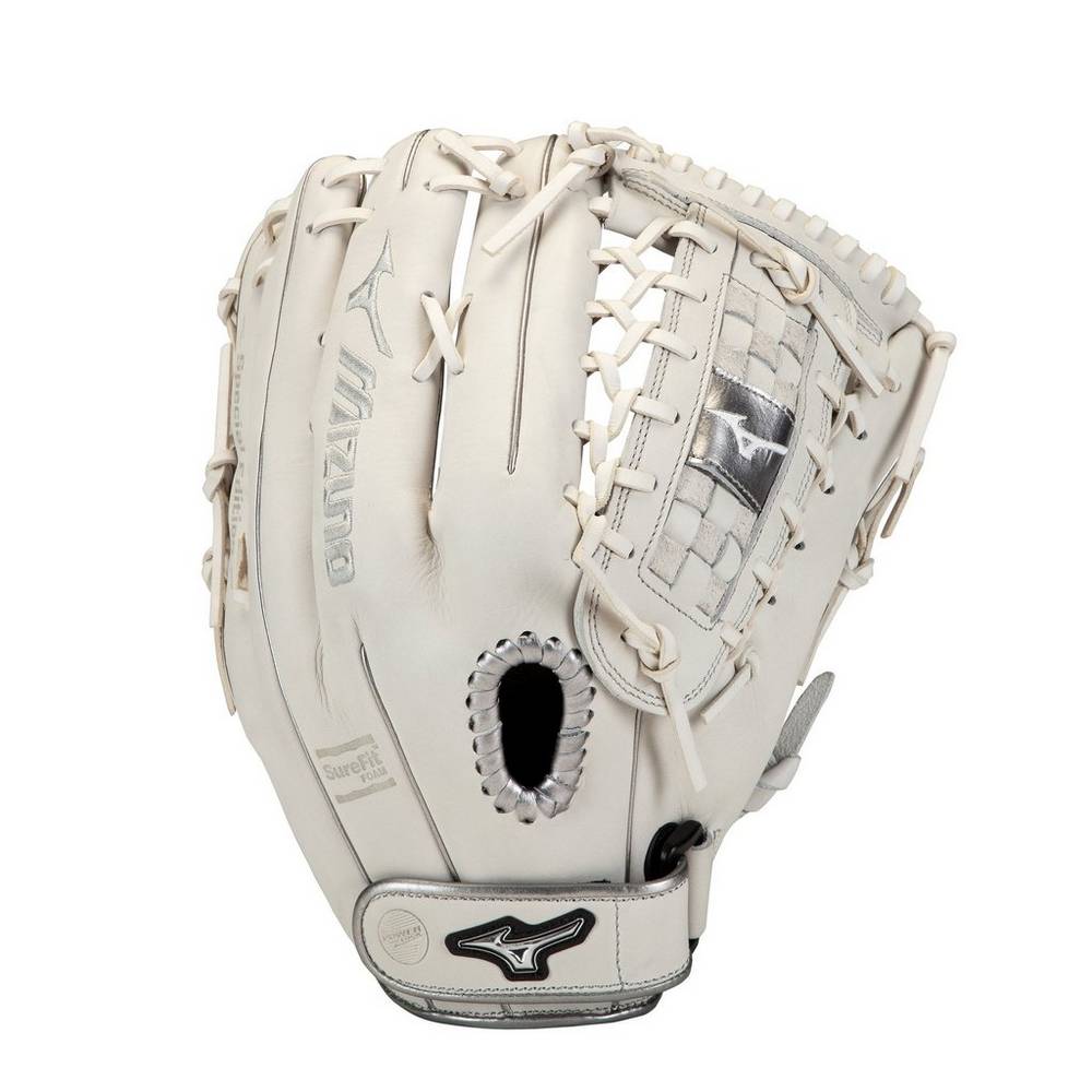 Guantes Mizuno MVP Prime SE Fastpitch 13" Mujer Blancas/Plateadas España IBHC-78150